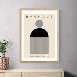 East End Prints Black Minimal Bauhaus Print by Luxe Poster Co - thumbnail 1