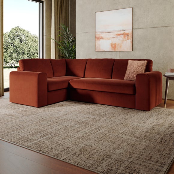 Abel Matte Velvet Corner Sofa - image 1