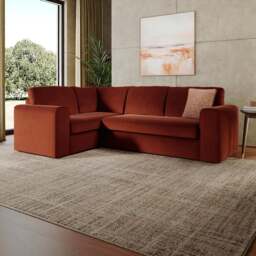 Abel Matte Velvet Corner Sofa