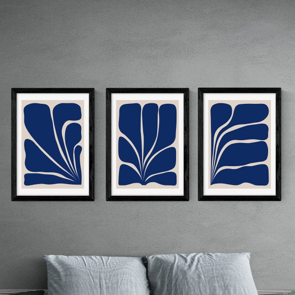 East End Prints Navy Plant Triptych Set of 3 Prints by Alisa Galitsyna - image 1