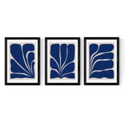 East End Prints Navy Plant Triptych Set of 3 Prints by Alisa Galitsyna - thumbnail 2