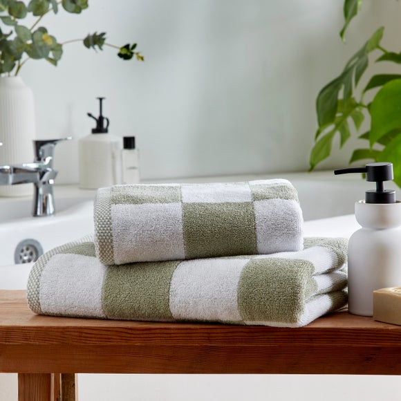 Checkerboard Cotton Towel - image 1