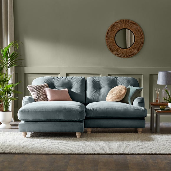 Martha Vintage Velvet Corner Chaise - image 1