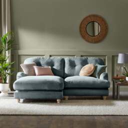 Martha Vintage Velvet Corner Chaise