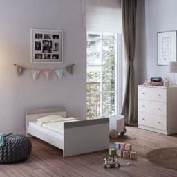 Little Acorns Burlington Cot Bed and 3 Drawer Chest Nursery Set - thumbnail 2