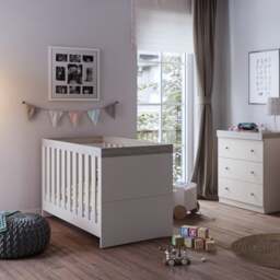 Little Acorns Burlington Cot Bed and 3 Drawer Chest Nursery Set - thumbnail 1