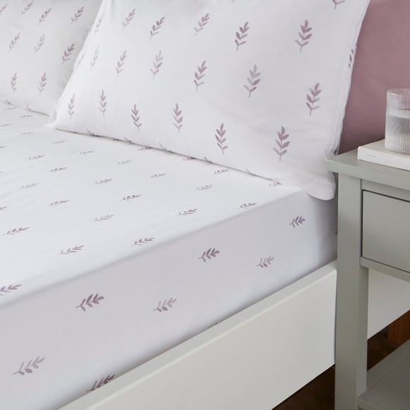 Harper Stem Floral 144 Thread Count Cotton Fitted Sheet - image 1