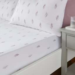 Harper Stem Floral 144 Thread Count Cotton Fitted Sheet - thumbnail 1