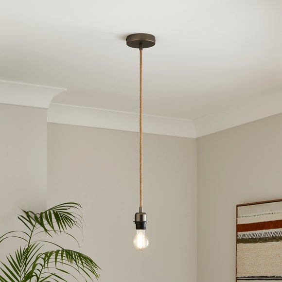 Fentress Jute Pendant Flex Ceiling Light Cable - image 1