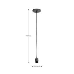 Fentress Jute Pendant Flex Ceiling Light Cable - thumbnail 5