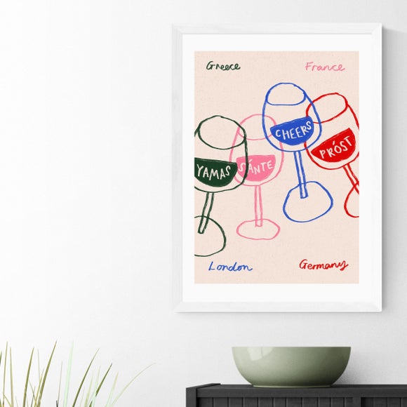 East End Prints Cheers Glasses Print - image 1