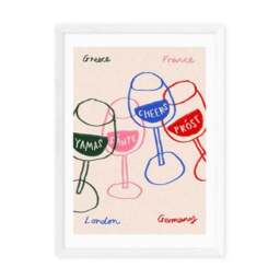 East End Prints Cheers Glasses Print - thumbnail 2
