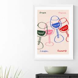 East End Prints Cheers Glasses Print - thumbnail 1