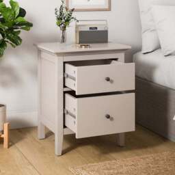 Lynton 2 Drawer Bedside Table - thumbnail 2