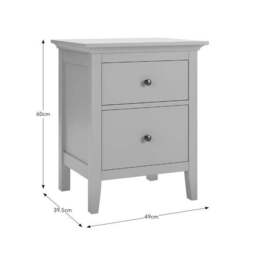 Lynton 2 Drawer Bedside Table - thumbnail 6