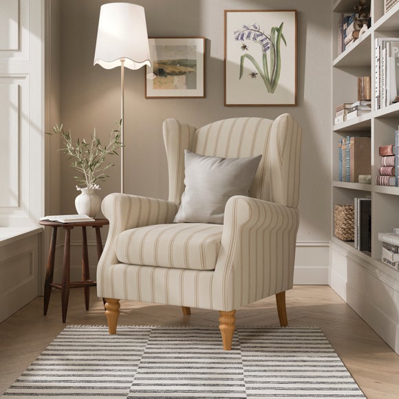 Charnwood Folkstone Stripe Scroll Armchair - image 1