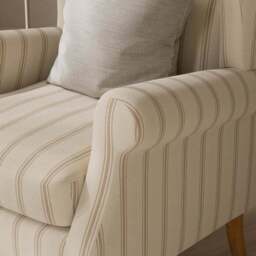 Charnwood Folkstone Stripe Scroll Armchair - thumbnail 4