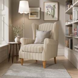 Charnwood Folkstone Stripe Scroll Armchair