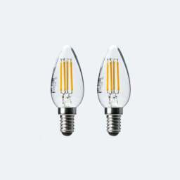 Set of 2 Status 5W Dimmable Filament SES Candle Bulbs - thumbnail 4