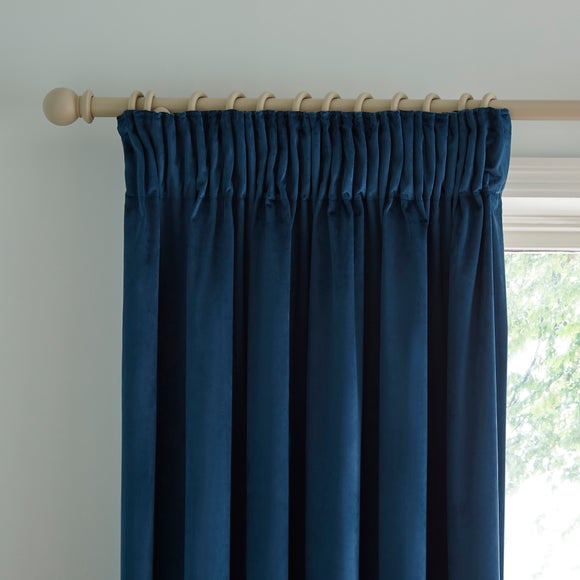 Dorma Burford Blackout Velvet Pencil Pleat Curtains - image 1