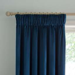 Dorma Burford Blackout Velvet Pencil Pleat Curtains - thumbnail 1