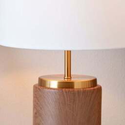 Pacific Lifestyle Carrara Wood Effect Table Lamp - thumbnail 2