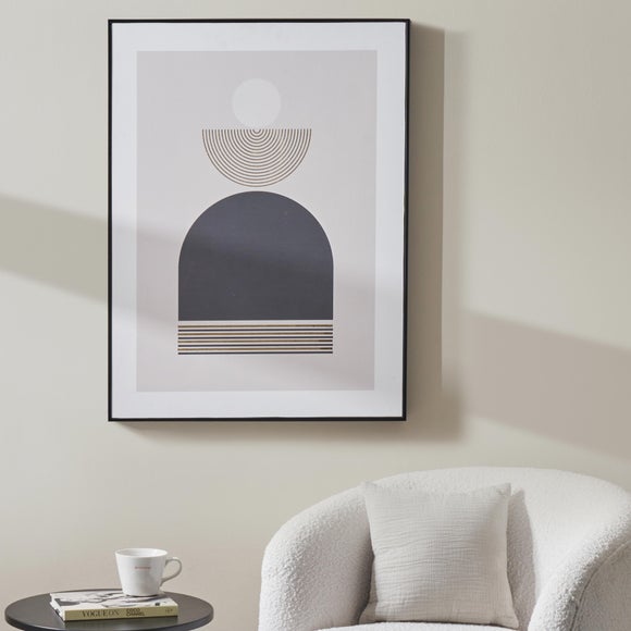 Art Deco Gold Detail Black Framed Print - image 1