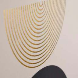 Art Deco Gold Detail Black Framed Print - thumbnail 2
