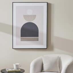 Art Deco Gold Detail Black Framed Print - thumbnail 1