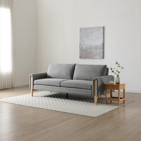 Cacy Textured Weave 3 Seater Clic Clac Small Double Sofa Bed - image 1