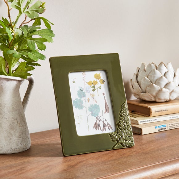 Churchgate Fern Leaf Glazed Ceramic Photo Frame - image 1