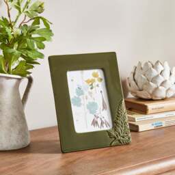 Churchgate Fern Leaf Glazed Ceramic Photo Frame - thumbnail 1
