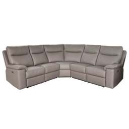 Aspire Toronto Leather Power 5 Seater Recliner Corner Sofa - thumbnail 3