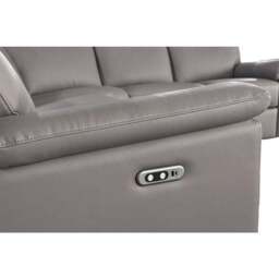 Aspire Toronto Leather Power 5 Seater Recliner Corner Sofa - thumbnail 4