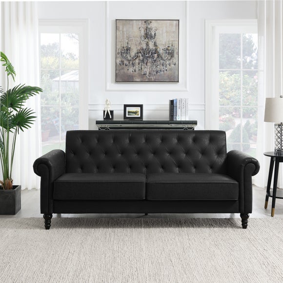 Greta Faux Leather 3 Seater Sofa - image 1