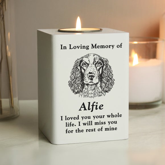 Personalised Dog Breed Memorial Tealight Holder - image 1