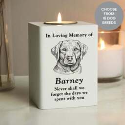 Personalised Dog Breed Memorial Tealight Holder - thumbnail 3