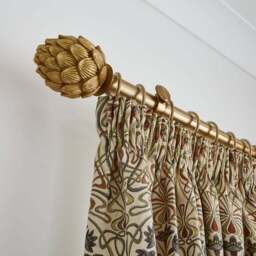 Artichoke Fixed Metal Eyelet Curtain Pole with Rings - thumbnail 4