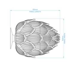 Artichoke Fixed Metal Eyelet Curtain Pole with Rings - thumbnail 6