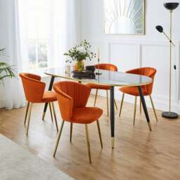 Kendall Dining Chair, Velvet - thumbnail 1
