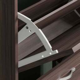 Vida Designs 2 Tier Walnut Effect Shoe Cabinet - thumbnail 5