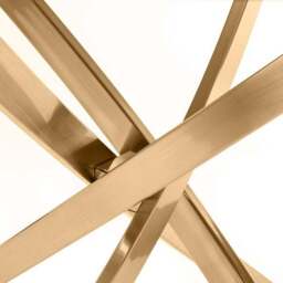 Montero 4 Seater Round Dining Table, Gold Top - thumbnail 4