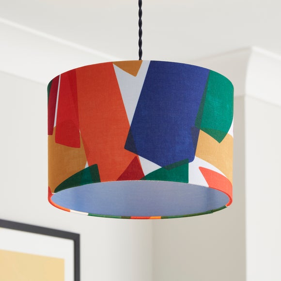 Elements Abstract Block Easy Fit Drum Lamp Shade - image 1