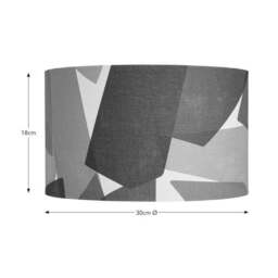 Elements Abstract Block Easy Fit Drum Lamp Shade - thumbnail 6