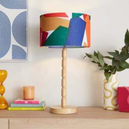 Elements Abstract Block Easy Fit Drum Lamp Shade - thumbnail 5