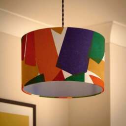 Elements Abstract Block Easy Fit Drum Lamp Shade - thumbnail 2