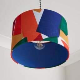 Elements Abstract Block Easy Fit Drum Lamp Shade - thumbnail 4