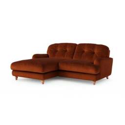 Martha Matte Plush Velvet Corner Chaise Sofa - thumbnail 6