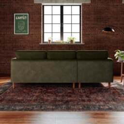 Max Velvet Corner Chaise Sofa - thumbnail 2