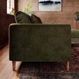Max Velvet Corner Chaise Sofa - thumbnail 3